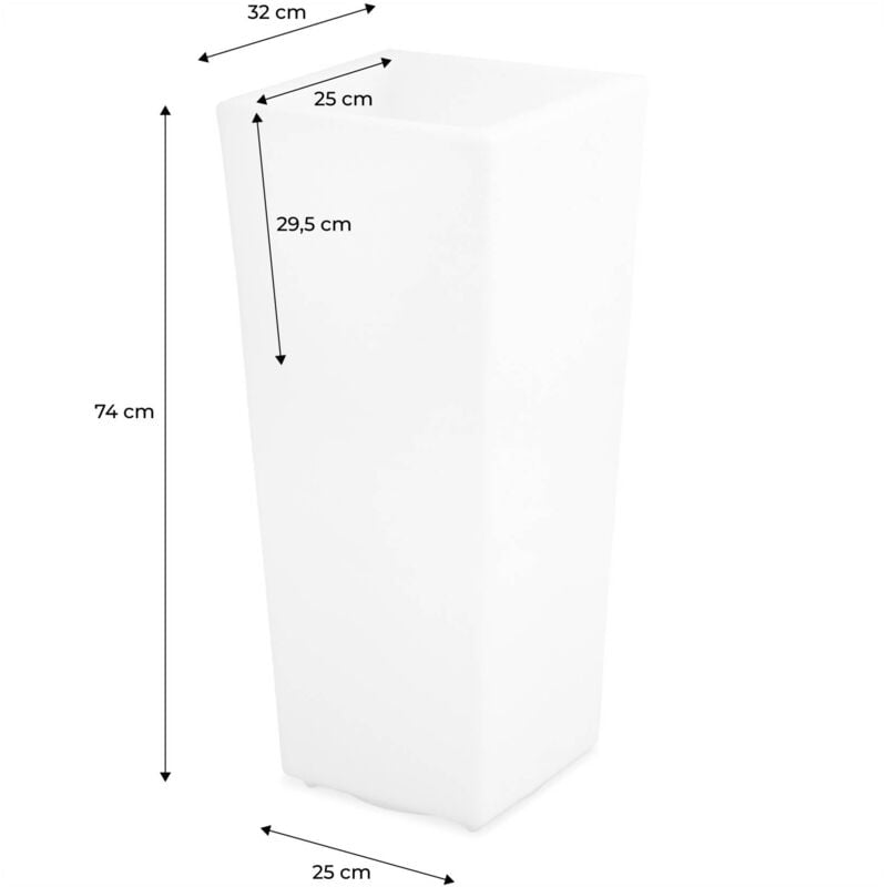 Vase led 75cm - Pot de fleurs décoratif lumineux. 16 couleurs. 75cm. rechargeable. télécommande