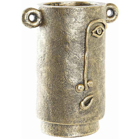 Vase Magnesia 29x19.5x36 Magnesia Goldenes Gesichtsmaterial Mehrfarbige Vase -Details der Familie