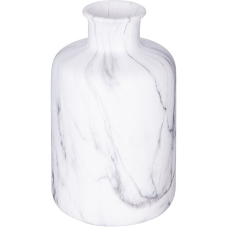 Vase - Marmor - weiß - H17 -5 cm