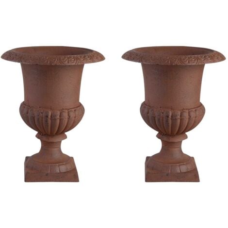 ESSCHERT DESIGN Vase Médicis en fonte (Lot de 2)