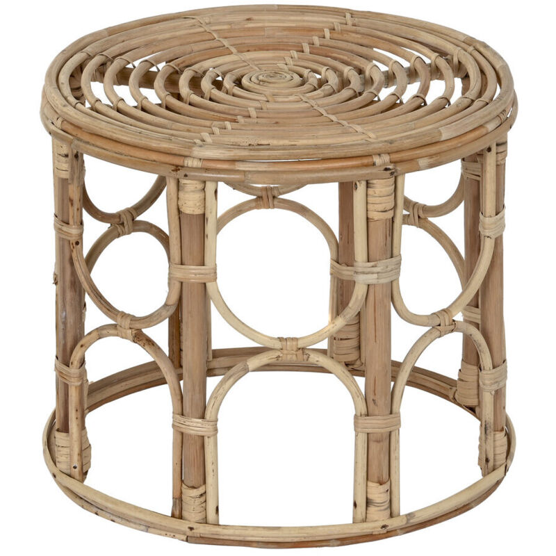 Dkd Home Decor - Table Auxiliaire Rotin 38X38X38 Naturel