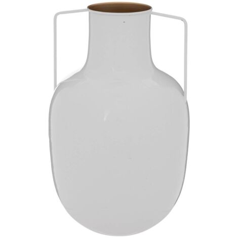 Vase Metall - weiß - H.30 -5 cm
