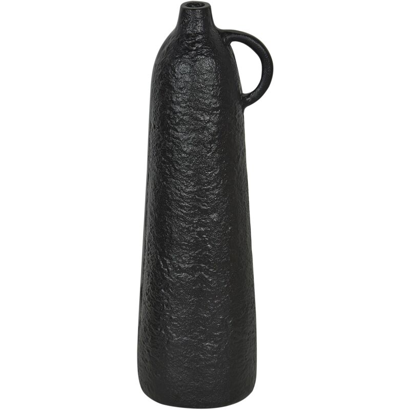 Beliani - Vase Moderne Accessoire de Maison Déco 33 cm en Métal Aluminium Noir Markha