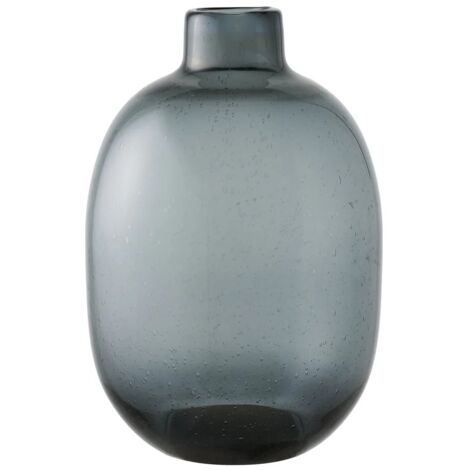 Vase moderne en verre fumé noir EKLA – H 35cm