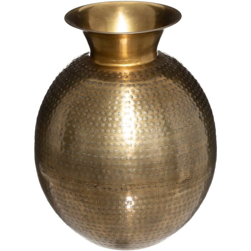 Atmosphera - Vase Oasis métal martelé doré H40cm créateur d'intérieur