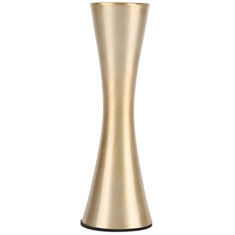 Vase nordique en métal doré fin, vase à fleurs, contenant pour compositions florales, centre de table de mariage