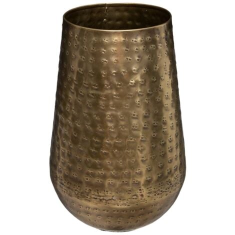 Vase Oasis métal martelé doré H23cm - Atmosphera créateur d'intérieur