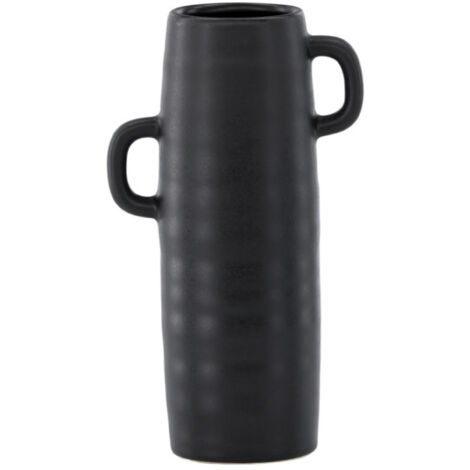 Vase Ondulé en Céramique "Cent" 25cm Noir
