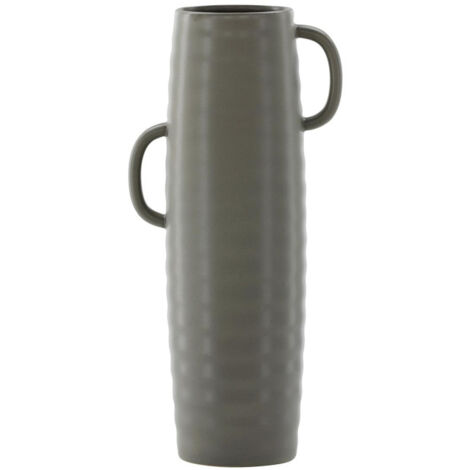 Vase Ondulé en Céramique "Cent" 41cm Gris Foncé