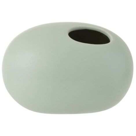 Vase ovale céramique vert pastel Uchi L 11 cm