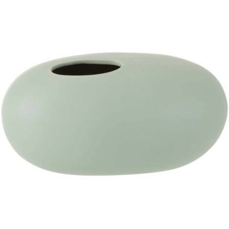 Vase ovale céramique vert pastel Uchi L 25 cm