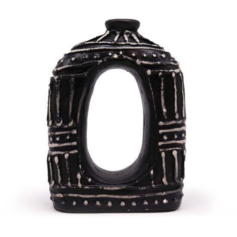 Vase Ovale en Forme de Donut - Chocolat 23cm- Vendu par 1