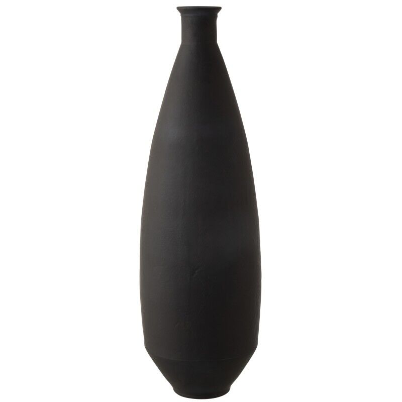 Jolipa - Vase ovale en verre noir 25x25x81 cm