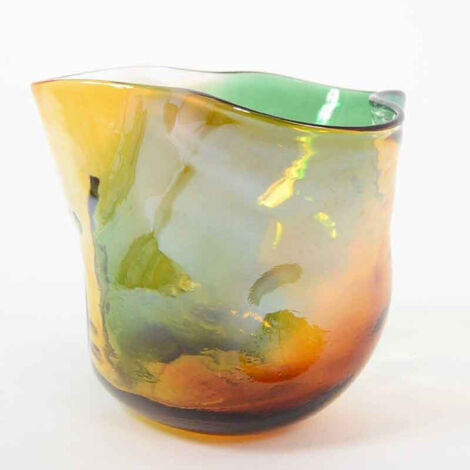 Vase Panache orange verre 26x22x24cm