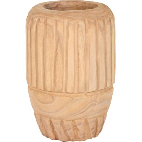 Vase Paulownia sculpté pour une déco élégante et naturelle - Bois naturel sculpté