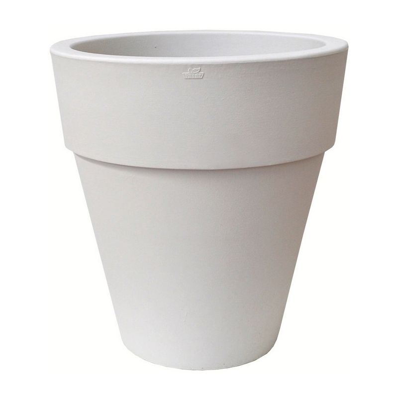 Vase Polignano avec bande 70 cm - Blanc perlé - Blanc perlé