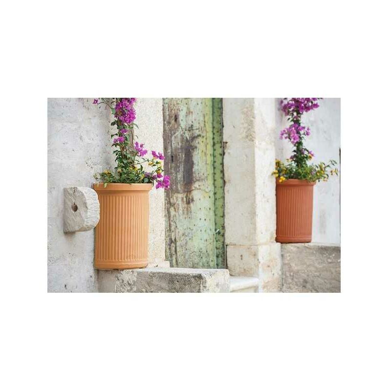 Demi-cercle Millerighe Polymer Vase Monacis Impruneta cm 55 (41X24X50h)