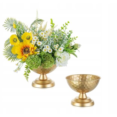 VASE POT pour fleurs lot de 2 vases de table de mariage dorés