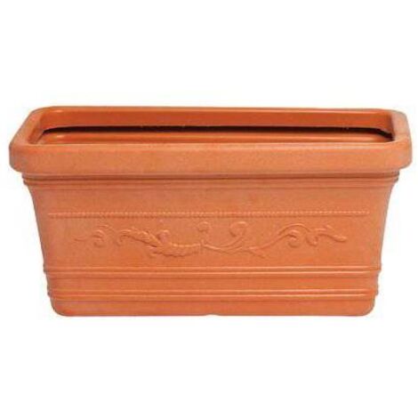 Vase rectangulaire 80x39xh34 cm dans le prestige en résine NPA  Brown