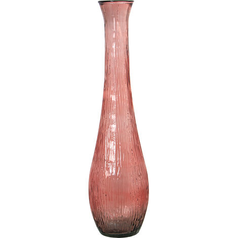Vase recyceltes Glas 100 cm Pink  ° 25x100 cm Mund: ° 15/° 8cmpour Alle Stile, um dem Haus eine Berührung zu verleihen
