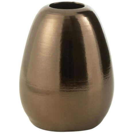 Vase rond 23x23x30 cm en porcelaine doré
