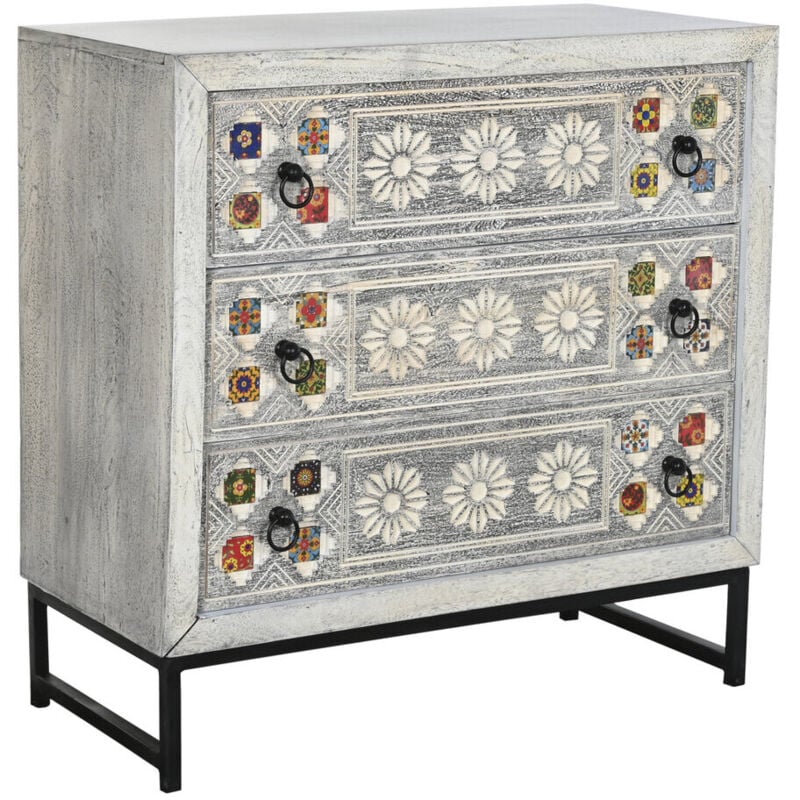 Commode Mangue Céramique 80X38X80 Beige