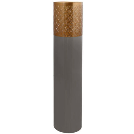 Vase Rond Design "Decoa" 121cm Gris & Or