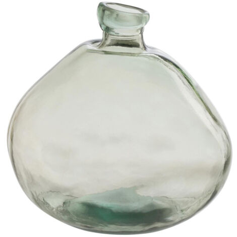 Vase Rond Design en Verre "Laura" 33cm Vert