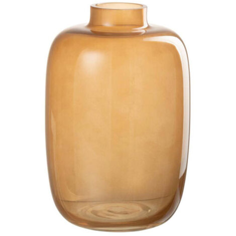 Vase Rond Design en Verre "Rita" 22cm Orange