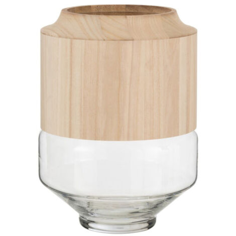 Vase Rond Design "Galupa" 30cm Marron Clair