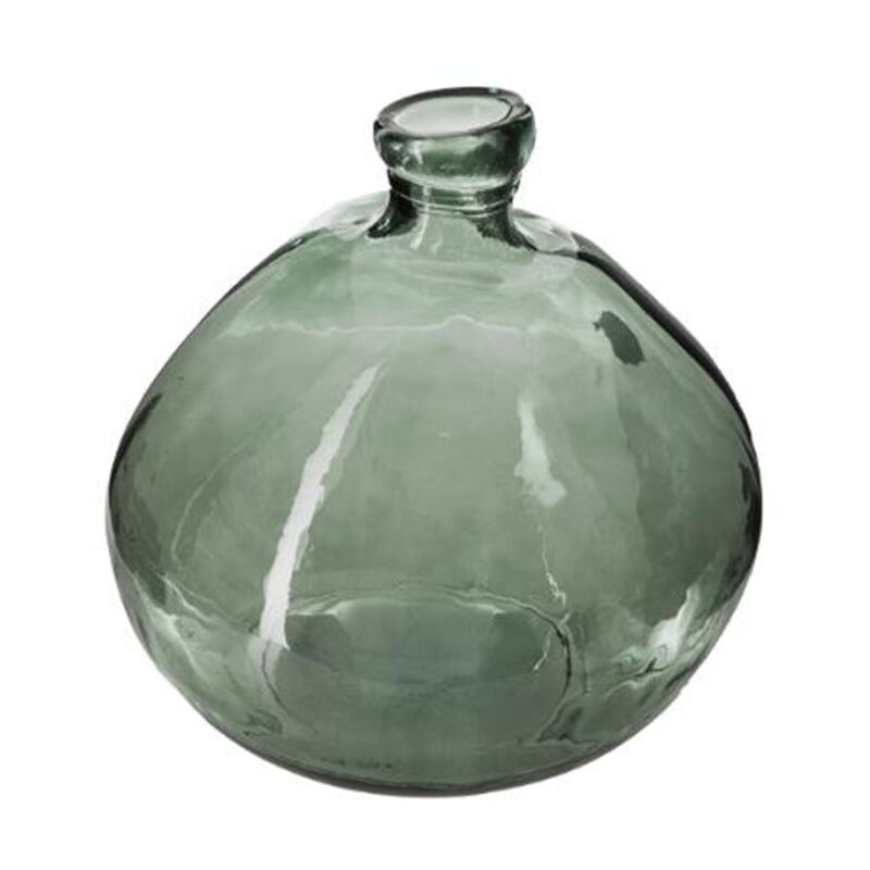 Vase Rond en Verre Recyclé 'Ballon' 33cm Kaki
