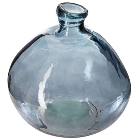 Vase Rond en Verre Recyclé "Ballon" 22cm Orage
