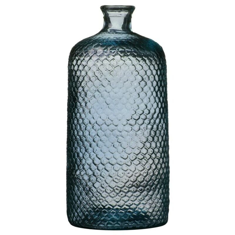 Fornord - Vase Serena verre recyclé bleu 7L D18.5 H42