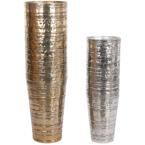 Vase Set 2 Aluminium 31X31X106 Doré