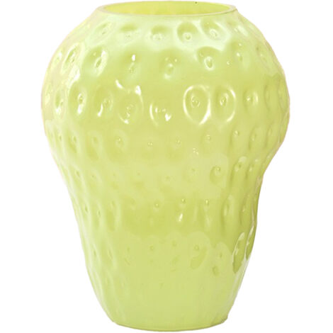 Vase Small Green Jade Colorful Red Strawberry Shape Pot Living Room Home Decoration Fresh Fruit European Pastoral Style 1pc with Foam Packaging