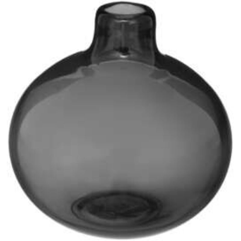 Vase Soliflore En Verre – D 12 x H 11 cm - Gris