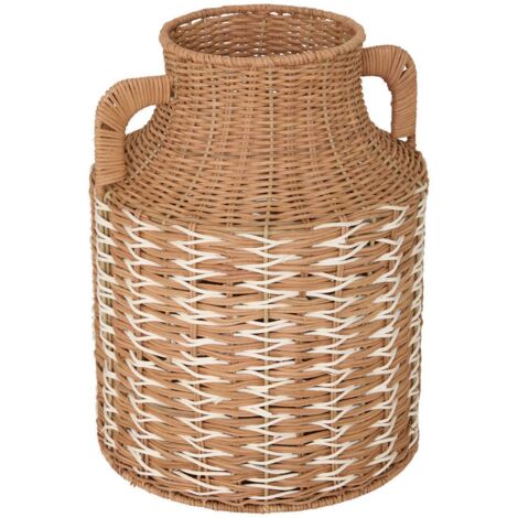 Vase Soro en Rotin avec Anses 28x28x37cm Marron - Atmosphera créateur d'intérieur