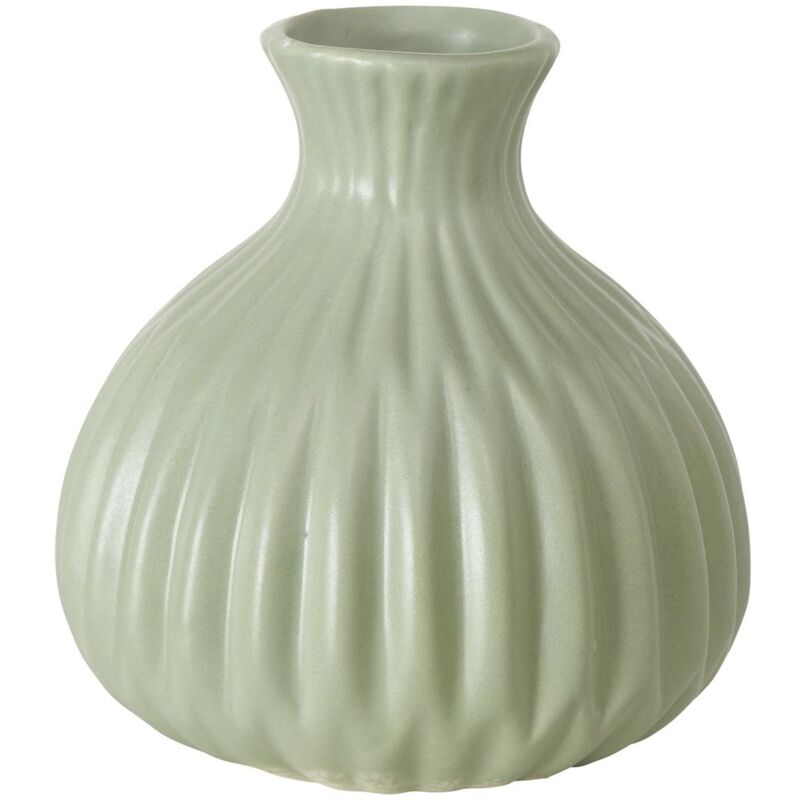 Vase strié, esko, vert