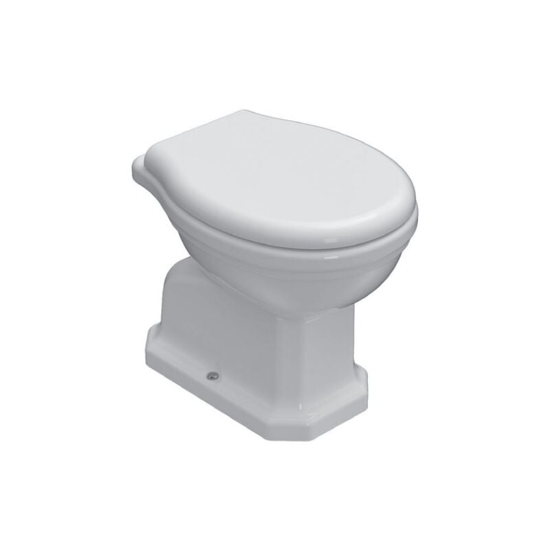 Vase sur pied avec siphon de sol 57x37,5x h 40 cm en céramique blanche Ceramica Globo Paestum - Senza coprivaso