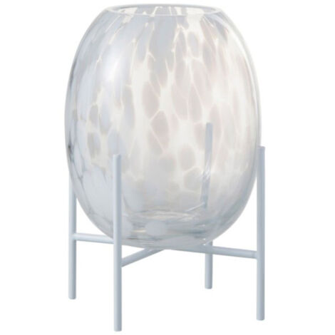 Vase sur Pied Design "Pois Déco" 23cm Transparent