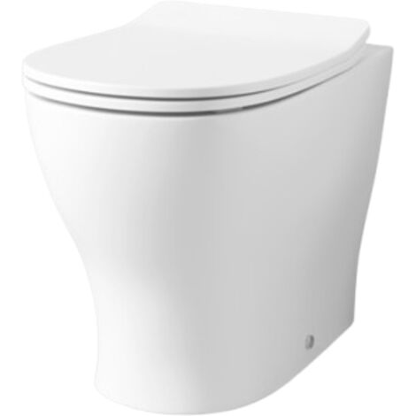 Vase sur pied sans rebord à fleur de mur 36x52 cm en céramique blanc brillant - Art Ceram Ten - Con sedile frizionato