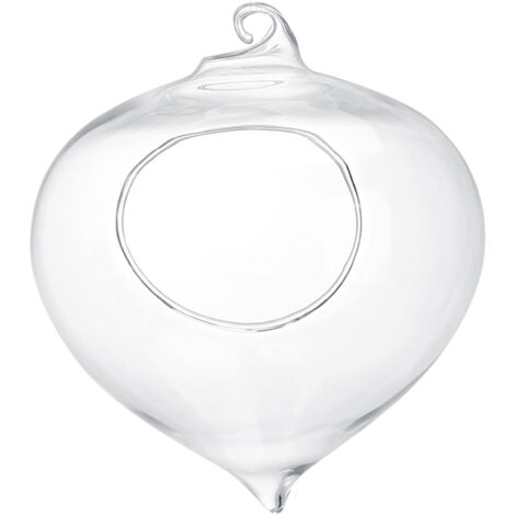 Vase Suspendu en Verre Borosilicate 9.3x12cm, Pot de Plante Succulente Déco Moderne - 1 Pièce