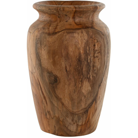 Vase Teck 25x25x40 natürliches Teakmaterial Multicolor -Farbfamilienfamilie Vasen Details