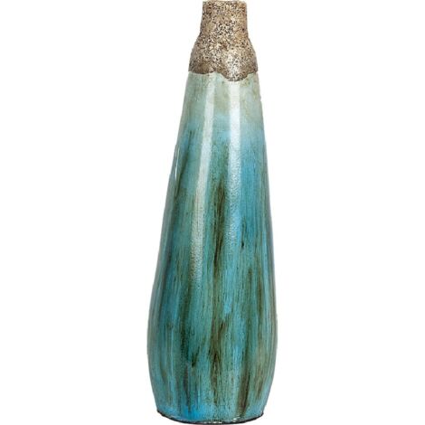 Vase terracotta bleu marron décoratif ambiance naturelle - Bleu dégradé marron naturel