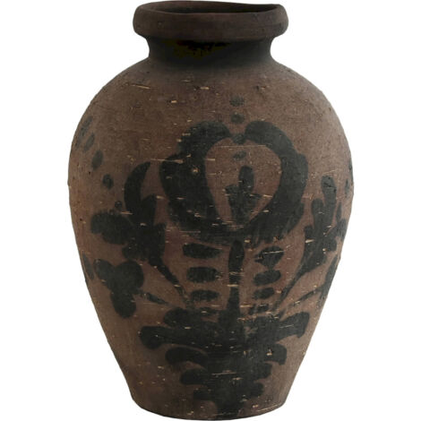 Vase terracotta élégant brun vieilli pour décor chic - Brun vieilli pour décoration rustique