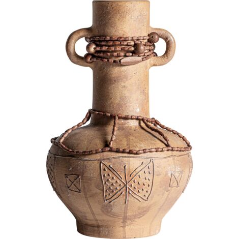 Vase terracotta marron finition vieillie style éclectique - Marron terracotta finition vieillie