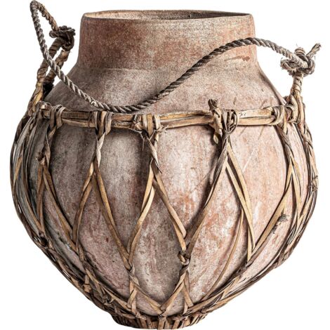 Vase terracotta marron style classique finition naturelle chaleureuse - Marron terracotta naturel chaleureux