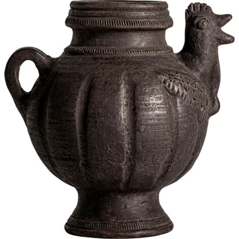 Vase terracotta noir vieilli style classique ambiance vintage - Noir terracotta vieilli