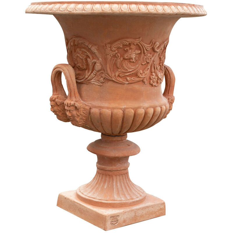 Vase toscan en terre cuite vieillie L60xPR60xH72 cm Made in Italy