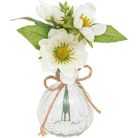 Vase und Trodenblumen -Anordnung